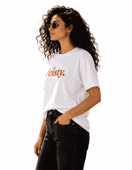 Feisty | Women's Off-White T-shirt | The Sibling Edit