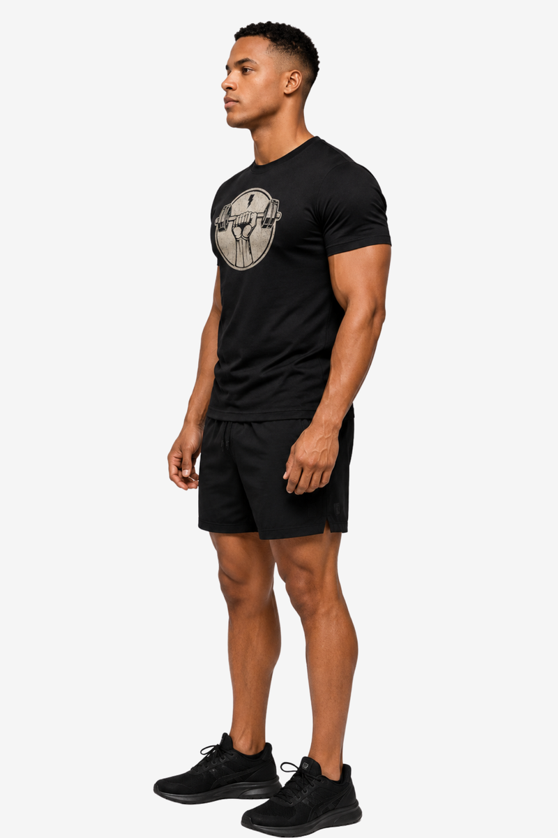 Iron Will | Men's Black T-shirt | Muscle and Mind