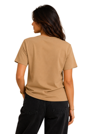 Grind In Silence | Women's Beige T-shirt | Motivational