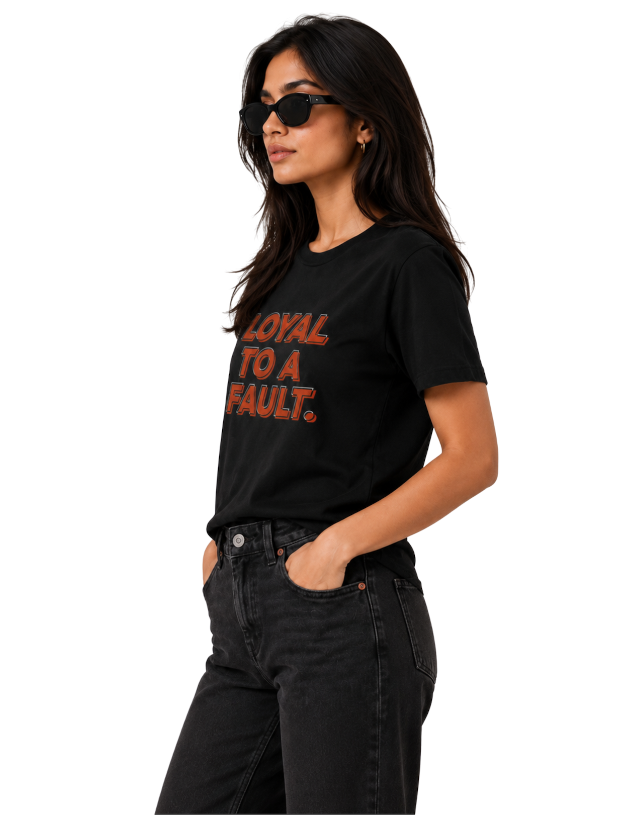 Loyal to a fault | Women's Black T-shirt | The Sibling Edit