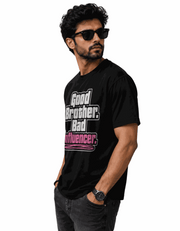 Good Brother Bad Influencer | Men's Black T-shirt | The Sibling Edit