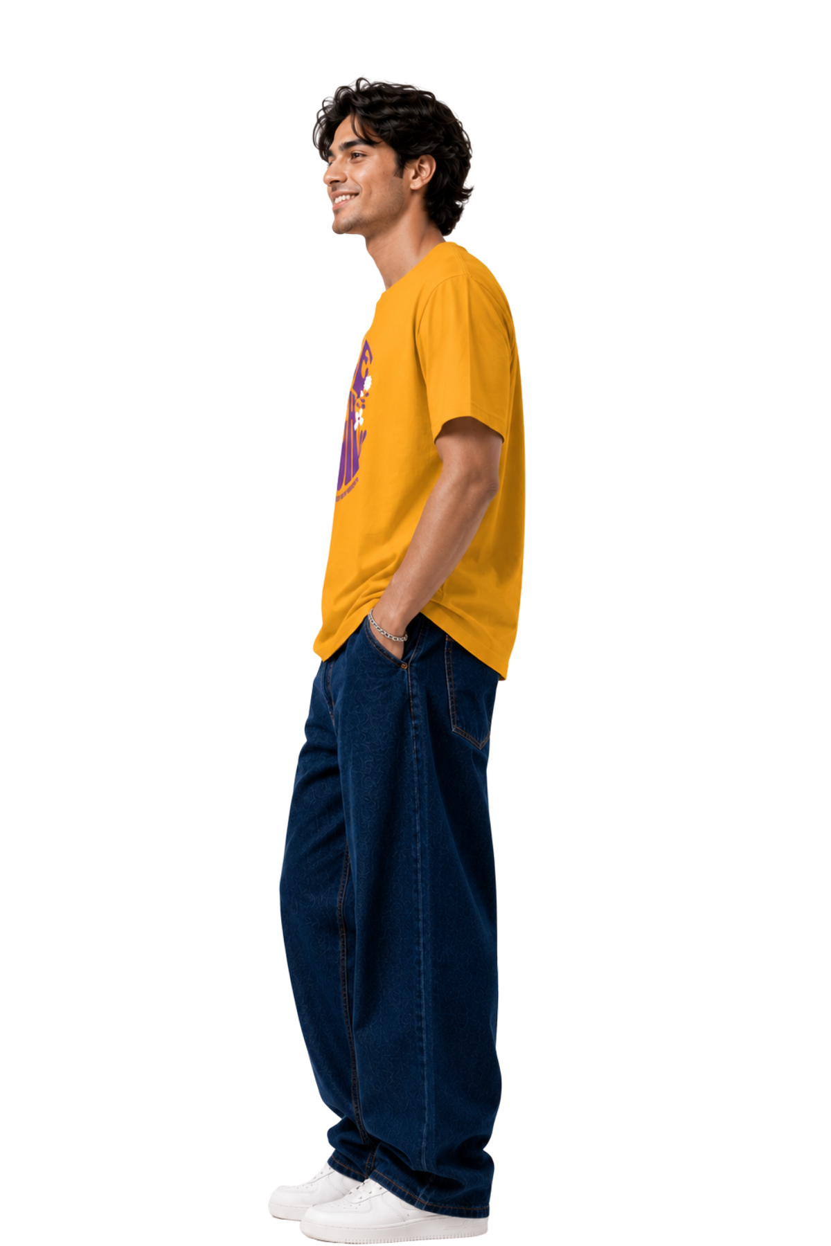 Rise High | Men's Mustard T-shirt | Motivational