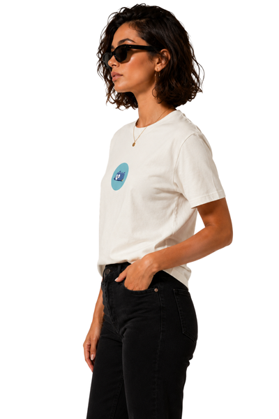Sleepy Penguin | Women's Off-White T-shirt | Cartoon