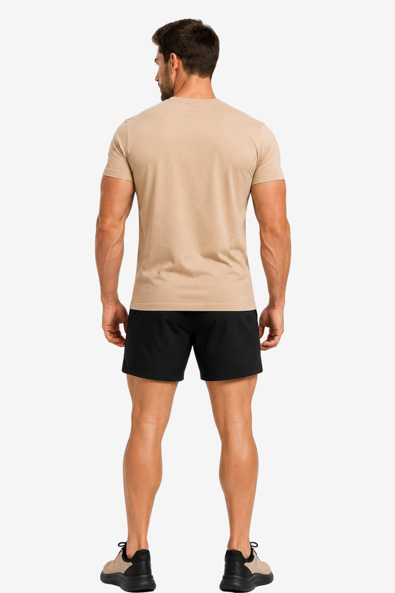 Strong Muscles | Men's Beige T-shirt | Muscle and Mind