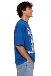 Stay Happy | Men's SkyBlue T-shirt | Cartoon