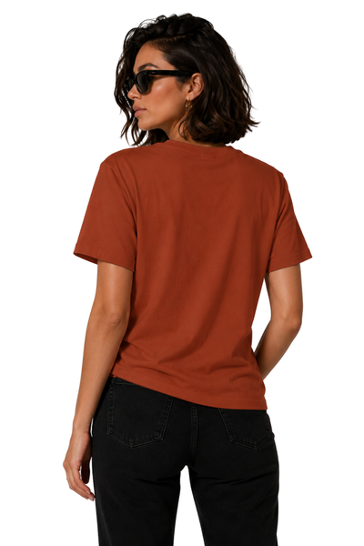 Sleepy Penguin | Women's Rust T-shirt | Cartoon