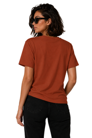 Sleepy Penguin | Women's Rust T-shirt | Cartoon