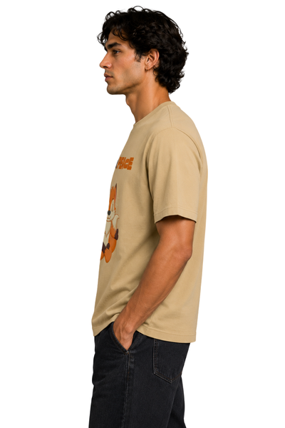 Inner Peace | Men's Beige T-shirt | Cartoon