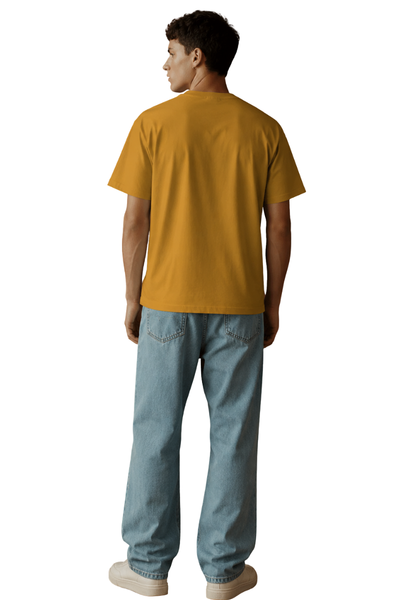 Lazy Bean | Men's Mustard T-shirt | Cartoon