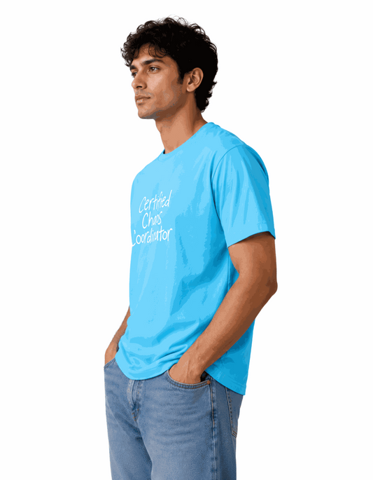Certified Chaos Coordinator | Men's SkyBlue T-shirt | The Sibling Edit