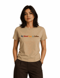 Blood Type Coffee | Women's Beige T-shirt | Coffee