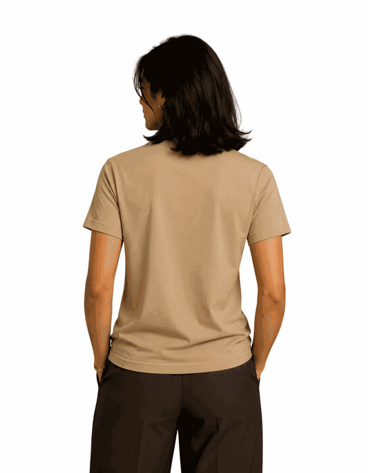 Blood Type Coffee | Women's Beige T-shirt | Coffee