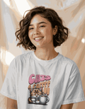 Cats & Coffee | Women's Off-White T-shirt | Coffee