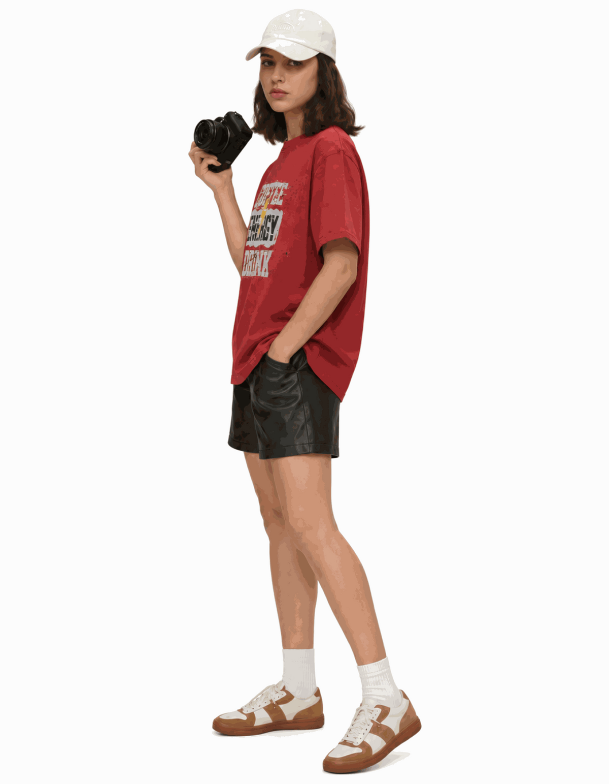 Coffee Energy Drink | Women's Red T-shirt | Coffee