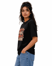 Coffee First | Women's Black T-shirt | Coffee
