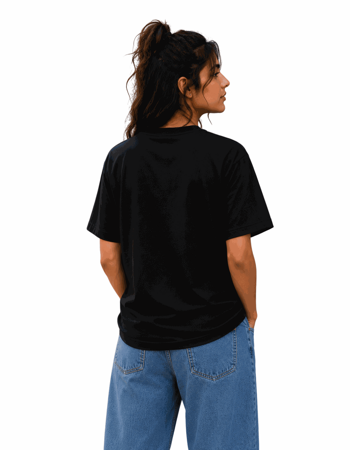 Coffee First | Women's Black T-shirt | Coffee