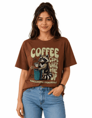Coffee Wake Me | Women's Rust T-shirt | Coffee