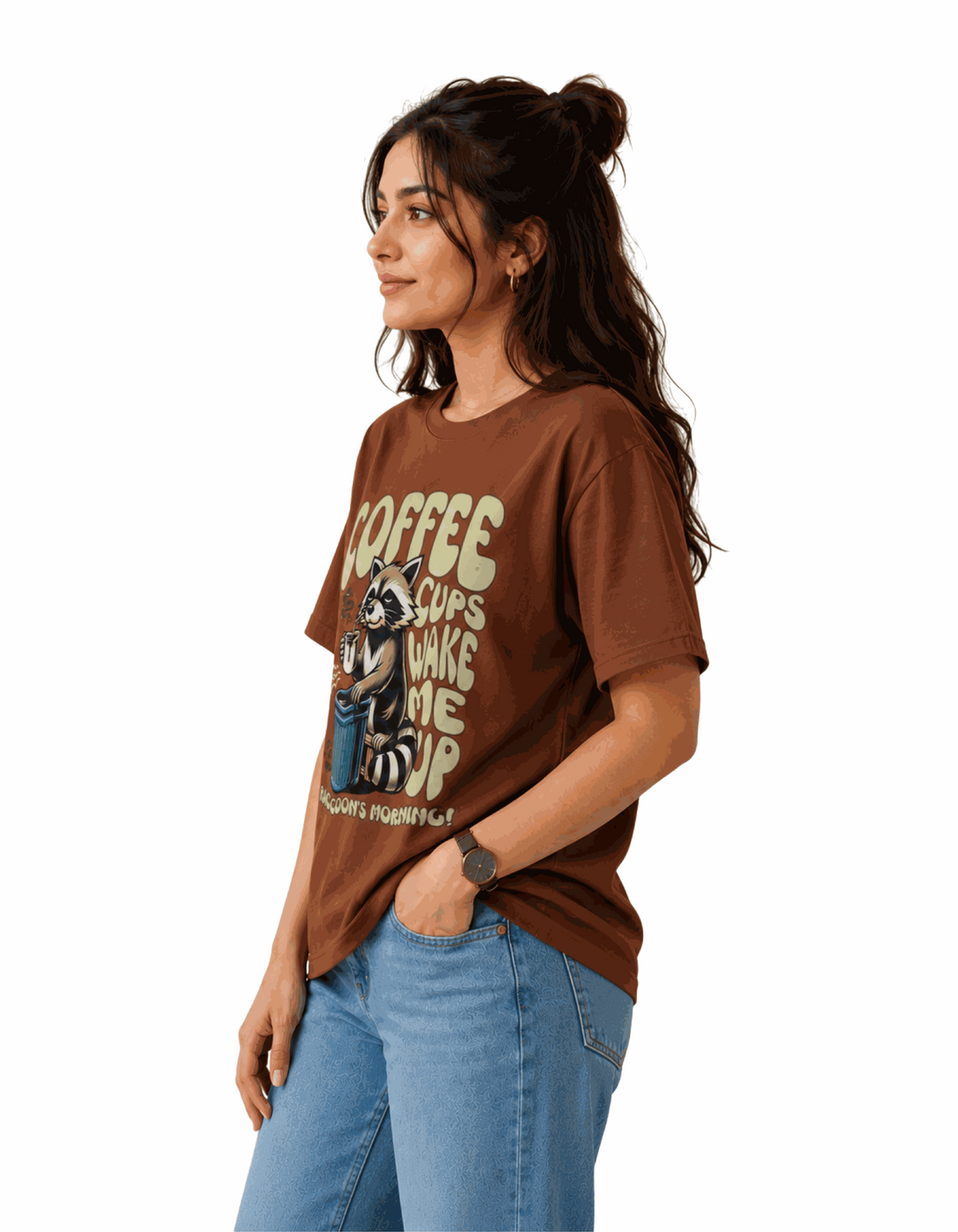 Coffee Wake Me | Women's Rust T-shirt | Coffee