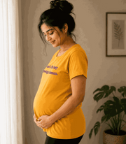 Growing Human | Women's Mustard T-shirt | Mom To Be