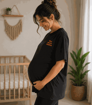 Hot Mama | Women's Black T-shirt | Mom To Be