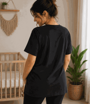 Hot Mama | Women's Black T-shirt | Mom To Be