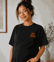 Hot Mama | Women's Black T-shirt | Mom To Be