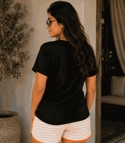 Hot Mamas | Women's Black T-shirt | Mom To Be
