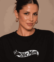 Hot mom | Women's Black T-shirt | Mom To Be