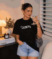 Hot mom | Women's Black T-shirt | Mom To Be