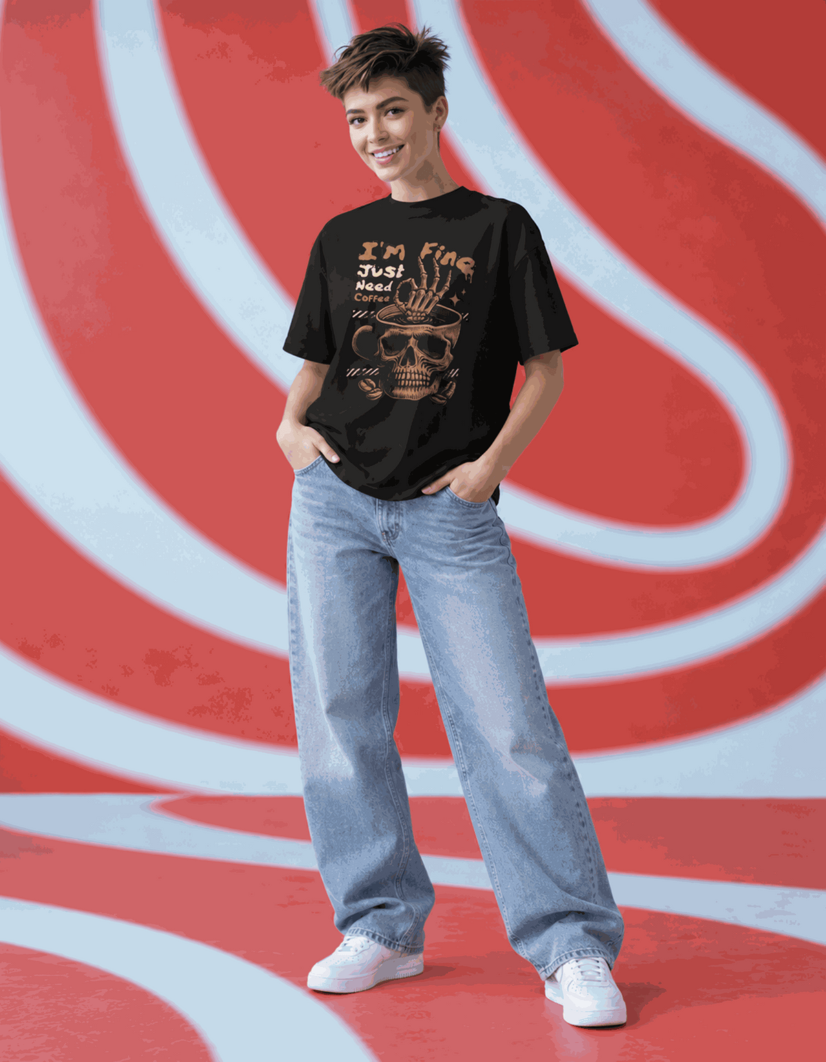 Just Need Coffee | Women's Black T-shirt | Coffee