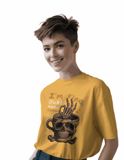 Just Need Coffee | Women's Mustard T-shirt | Coffee