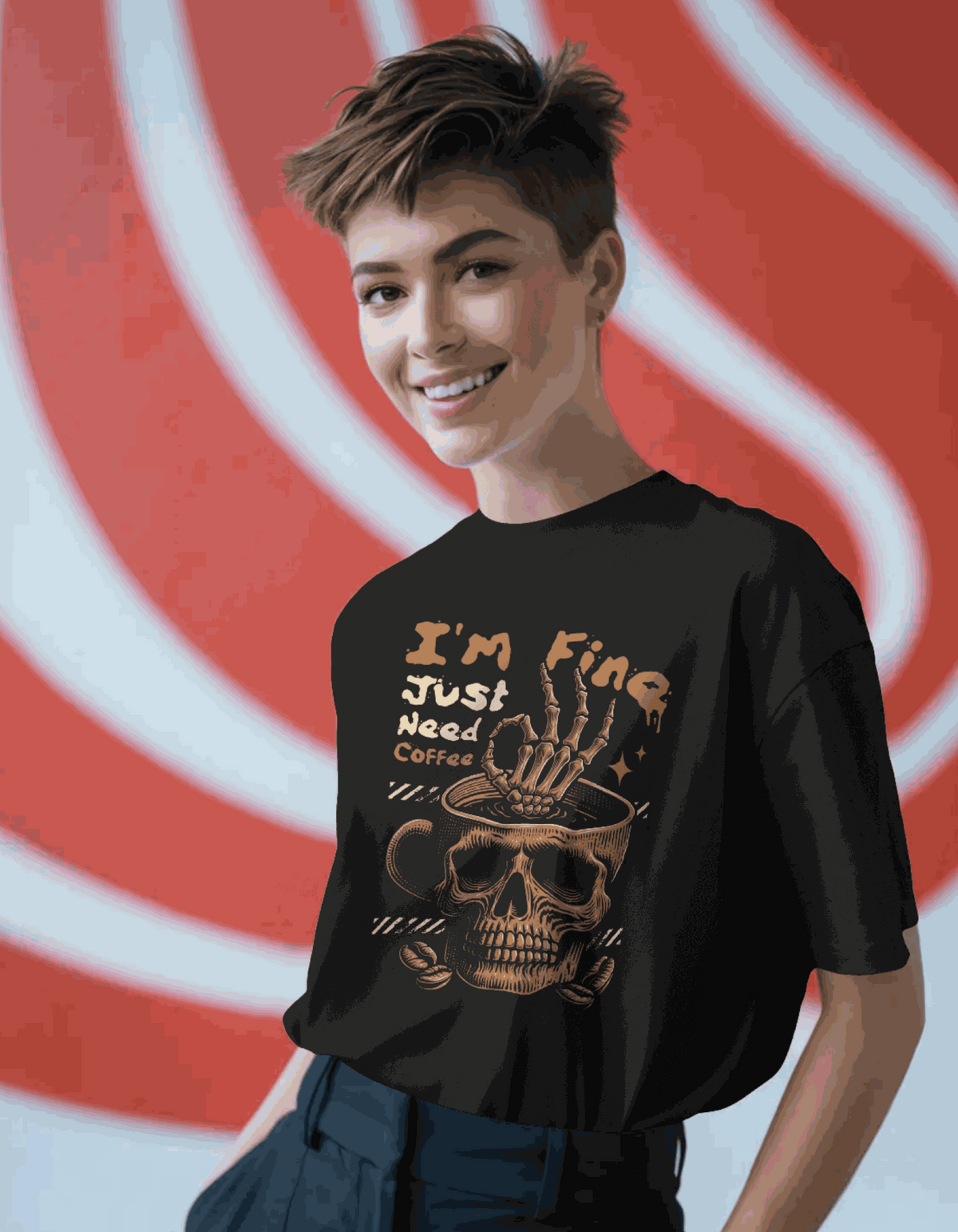 Just Need Coffee | Women's Black T-shirt | Coffee