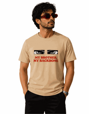 My brother my backbone | Men's Beige T-shirt | The Sibling Edit