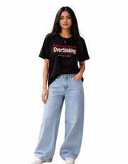 Overthinker | Women's Black T-shirt | The Sibling Edit