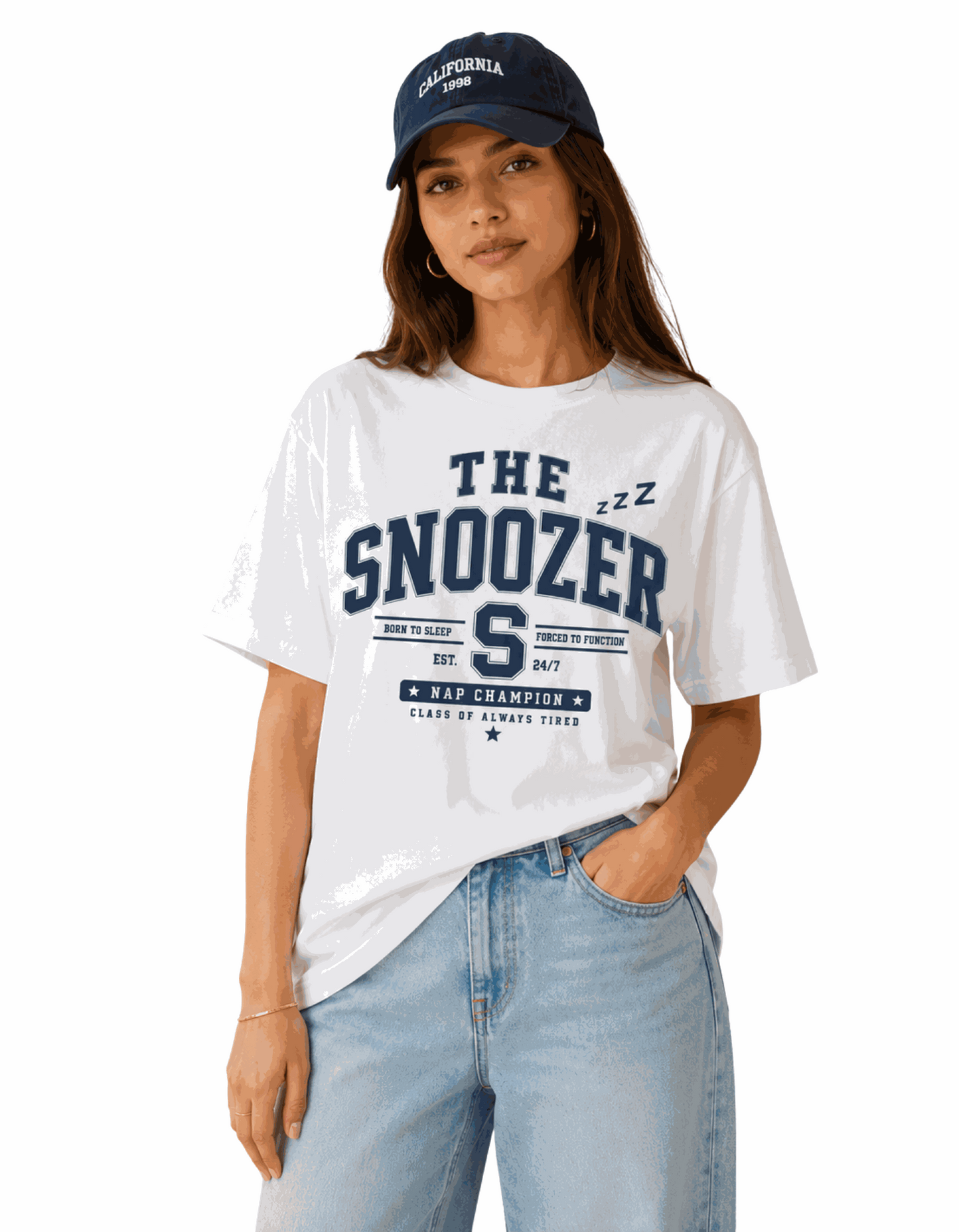 The snoozer | Women's Off-White T-shirt | The Sibling Edit