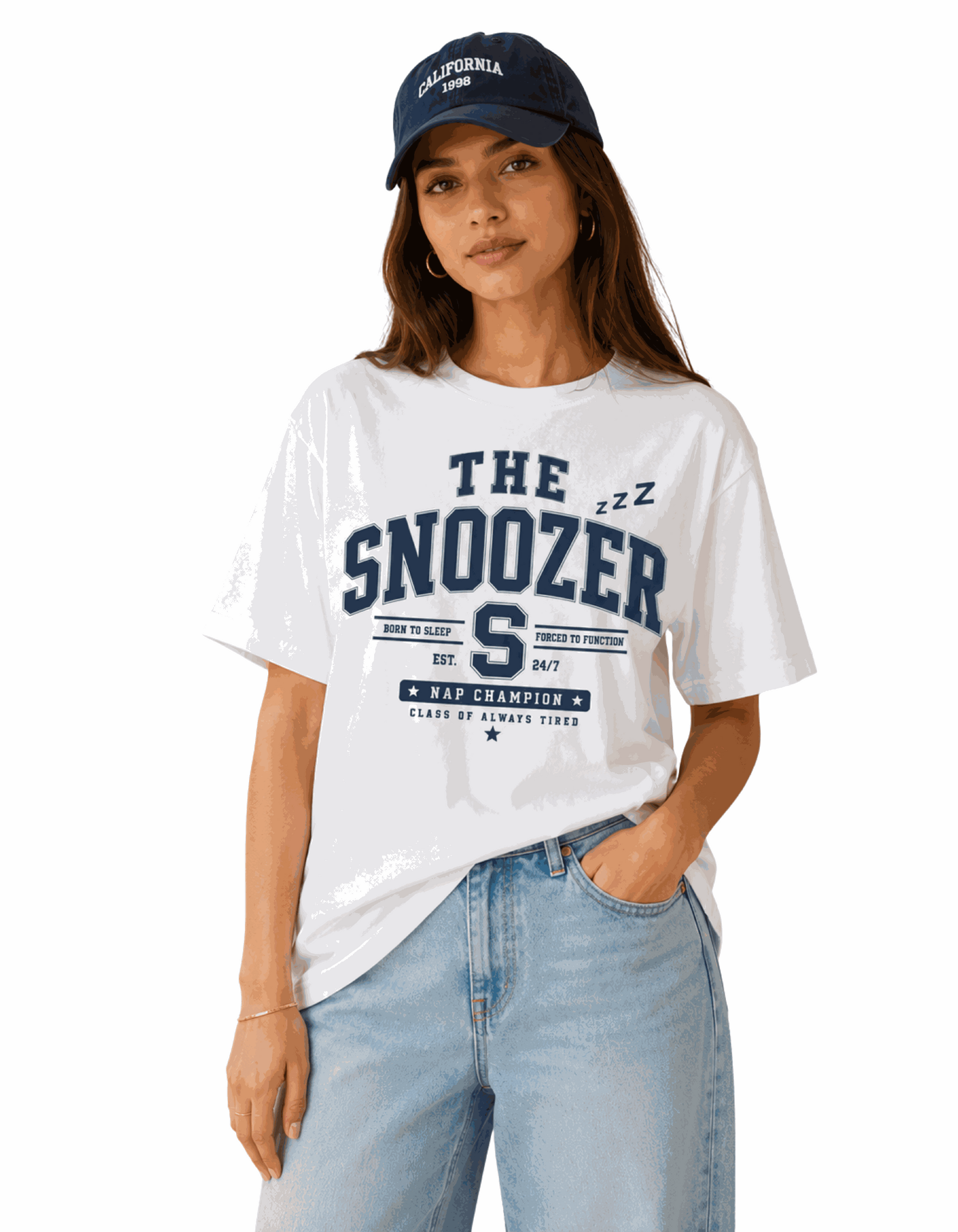 The snoozer | Women's Off-White T-shirt | The Sibling Edit