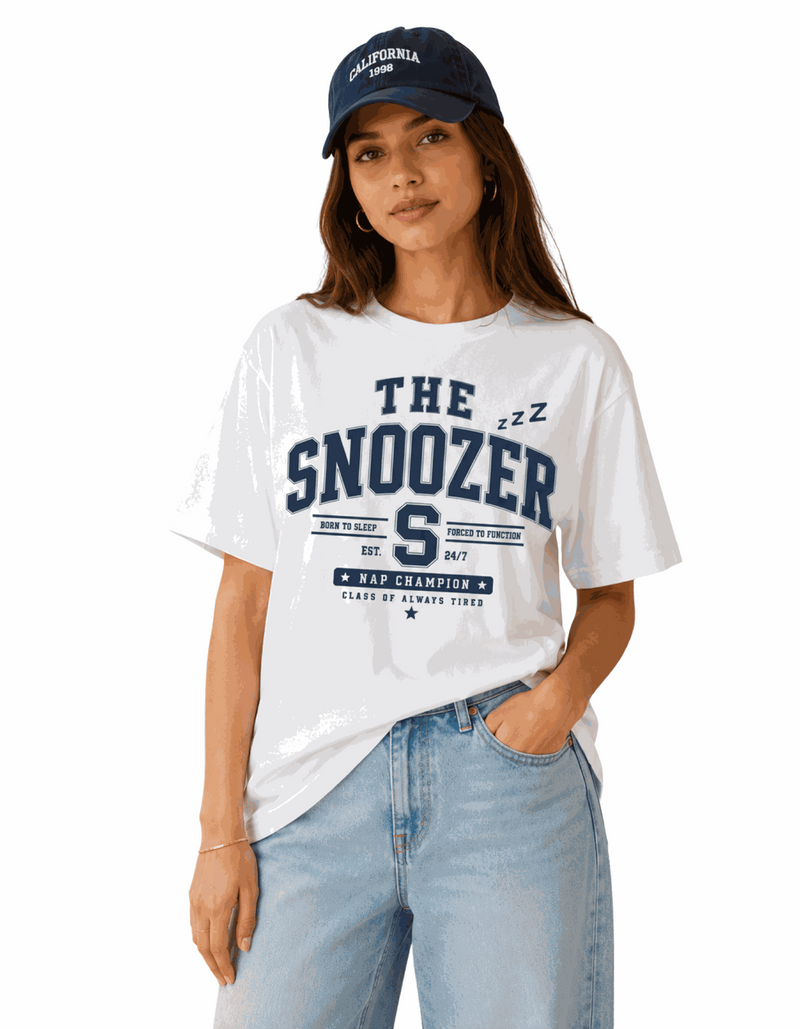 The snoozer | Women's Off-White T-shirt | The Sibling Edit