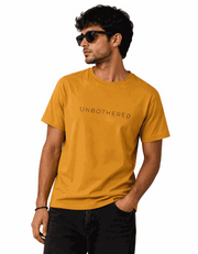 Unbothered | Women's Mustard T-shirt | The Sibling Edit
