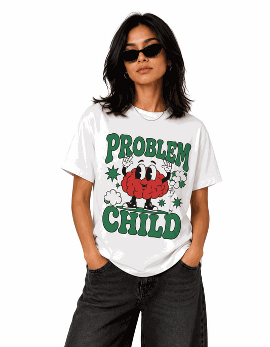 Problem Child | Women's Off-White T-shirt | The Sibling Edit