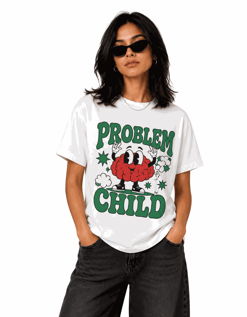 Problem Child | Women's Off-White T-shirt | The Sibling Edit