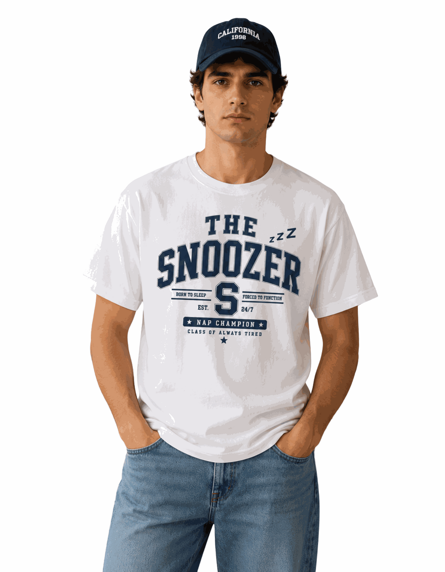 The snoozer | Men's Off-White T-shirt | The Sibling Edit