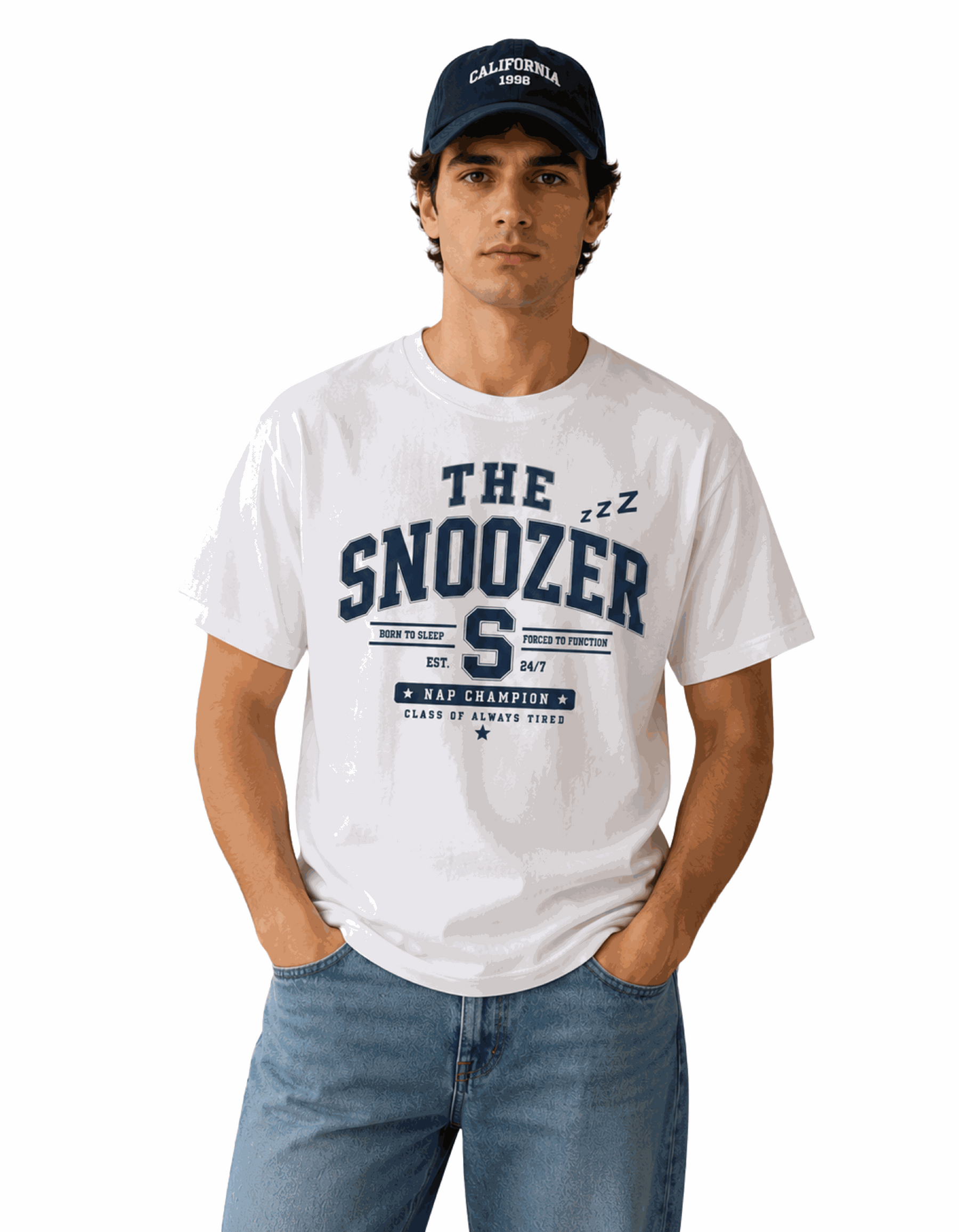 The snoozer | Men's Off-White T-shirt | The Sibling Edit