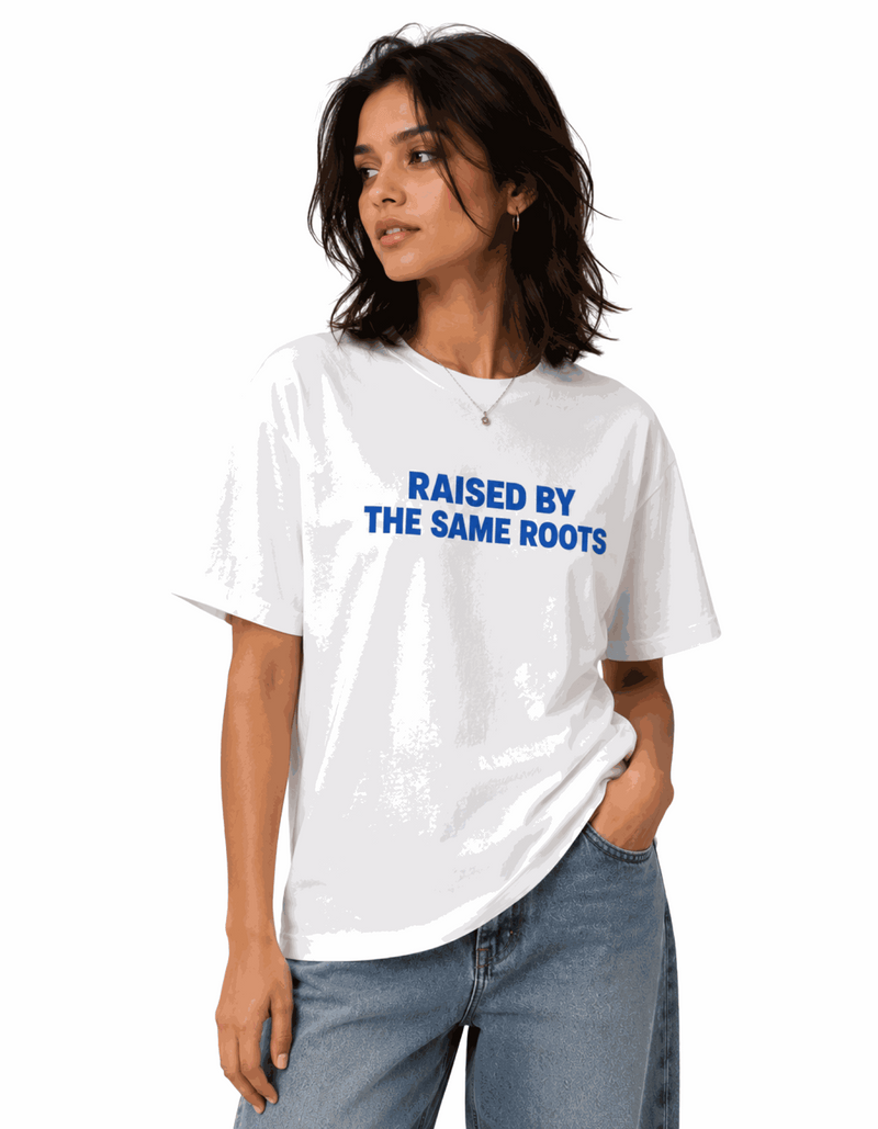 Raised by same root | Women's Off-White T-shirt | The Sibling Edit