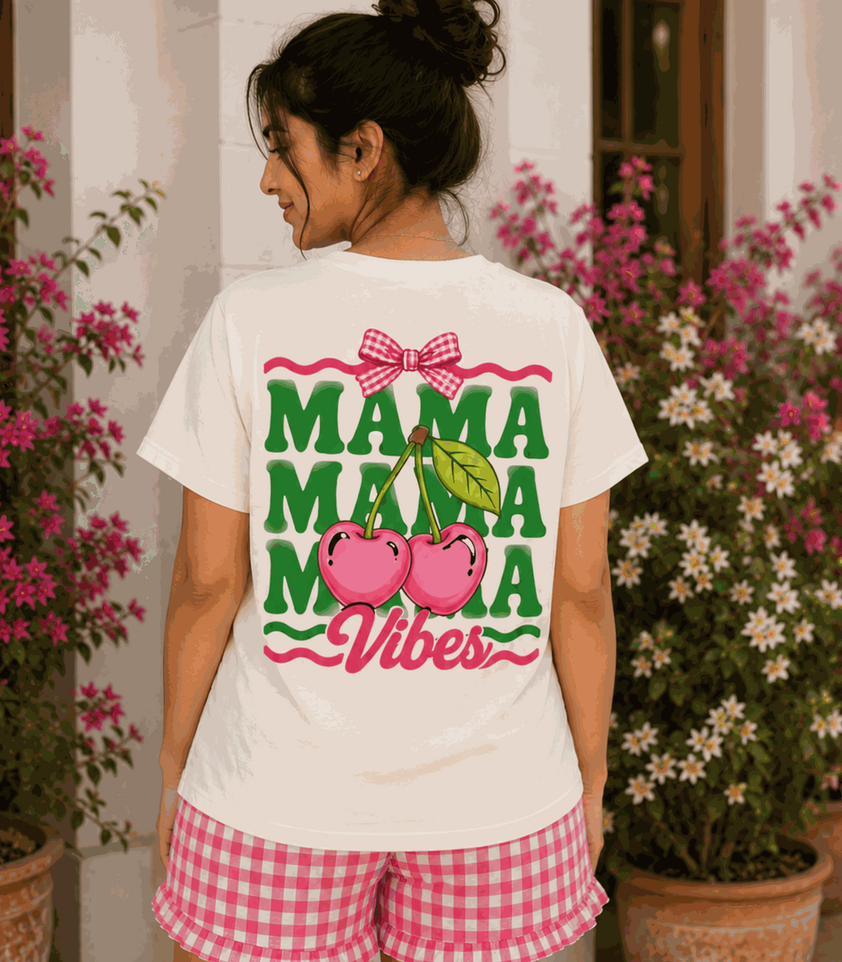 Mama Vibes | Women's Off-White T-shirt | Mom To Be