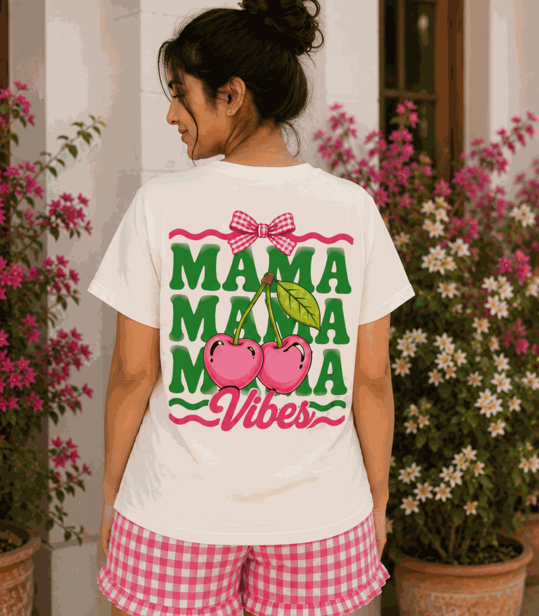 Mama Vibes | Women's Off-White T-shirt | Mom To Be