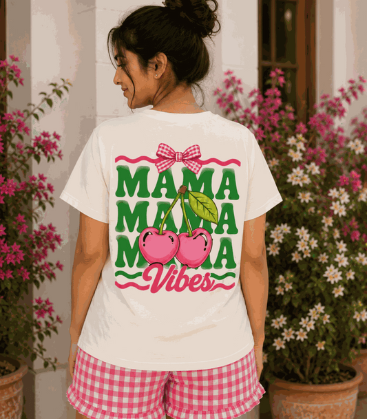 Mama Vibes | Women's Off-White T-shirt | Mom To Be