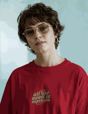 Only Espresso | Women's Red T-shirt | Coffee