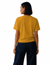 Raccoon Morning | Women's Mustard T-shirt | Coffee
