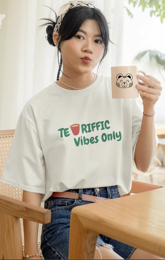 "Tea_Riffic Vibes" | Women 's T-Shirt for Tea Lovers