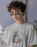 Slow Brew | Women's Off-White T-shirt | Coffee